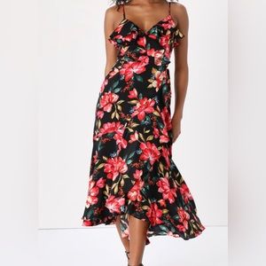 Lulu’s Floral Wrap Dress XL